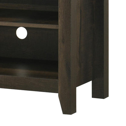Lilola Home - Trove 58in Wide Dark Dusty Oak Finish TV Stand with Open Shelves and Cable Management-97014 veiw 4