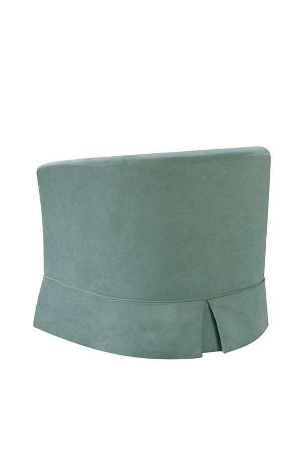 Lilola Home - Tucker Aquamarine Teal Woven Fabric Swivel Barrel Chair - 88869TL veiw 2