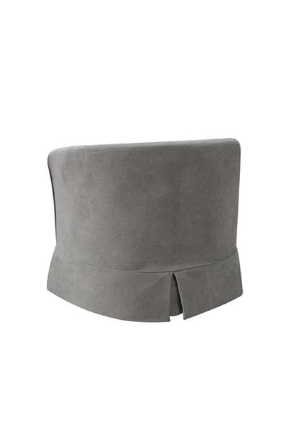 Lilola Home - Tucker Steel Gray Woven Fabric Swivel Barrel Chair - 88869MG veiw 2