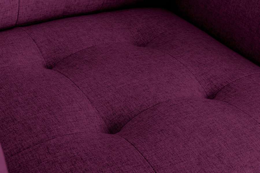 Lilola Home - Victoria Purple Linen Fabric Armchair with Metal Legs, Side Pockets, and Pillow - 88865PE-C veiw 4