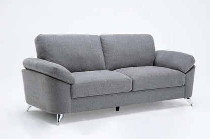 Lilola Home - Villanelle Light Gray Linen Sofa Loveseat Living Room Set - 89732-SL veiw 2
