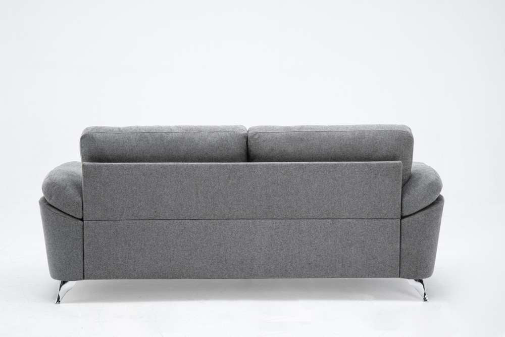 Lilola Home - Villanelle Light Gray Linen Sofa Loveseat Living Room Set - 89732-SL veiw 4
