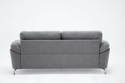 Lilola Home - Villanelle Light Gray Linen Sofa Loveseat Living Room Set - 89732-SL veiw 4