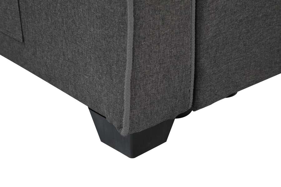 Lilola Home - William Modern Gray Fabric  Sleeper Sofa with 2 USB Charging Ports and 4 Accent Pillows - 83014 veiw 6