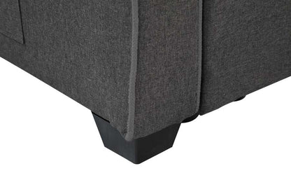 Lilola Home - William Modern Gray Fabric  Sleeper Sofa with 2 USB Charging Ports and 4 Accent Pillows - 83014 veiw 6