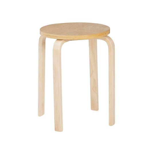 Linon Home Decor - 17 Inches Bentwood Stool - Natural (Set of 4) - 1771NAT-04-AS-U veiw 1