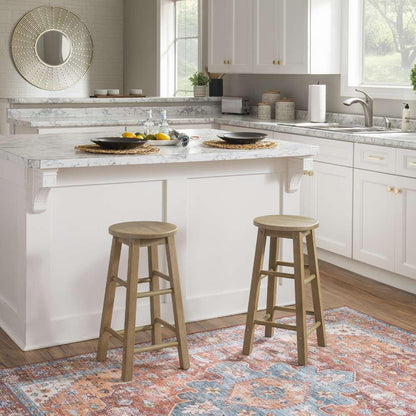 Linon Home Decor - 24 Inches Counter Stool Grey Wash - CS251GWASH01U veiw 5