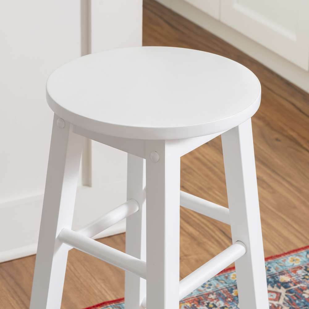 Linon Home Decor - 24 Inches Counter Stool White - CS251WHT01U veiw 5