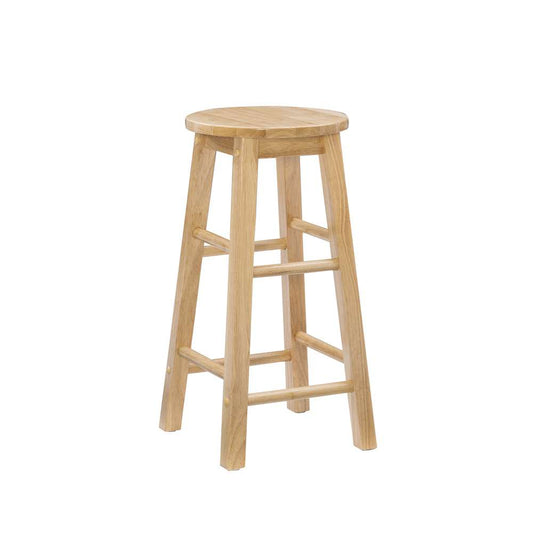 Linon Home Decor - 24 Inches Counter Stool With Round Seat - 98100NAT-01-KD veiw 1
