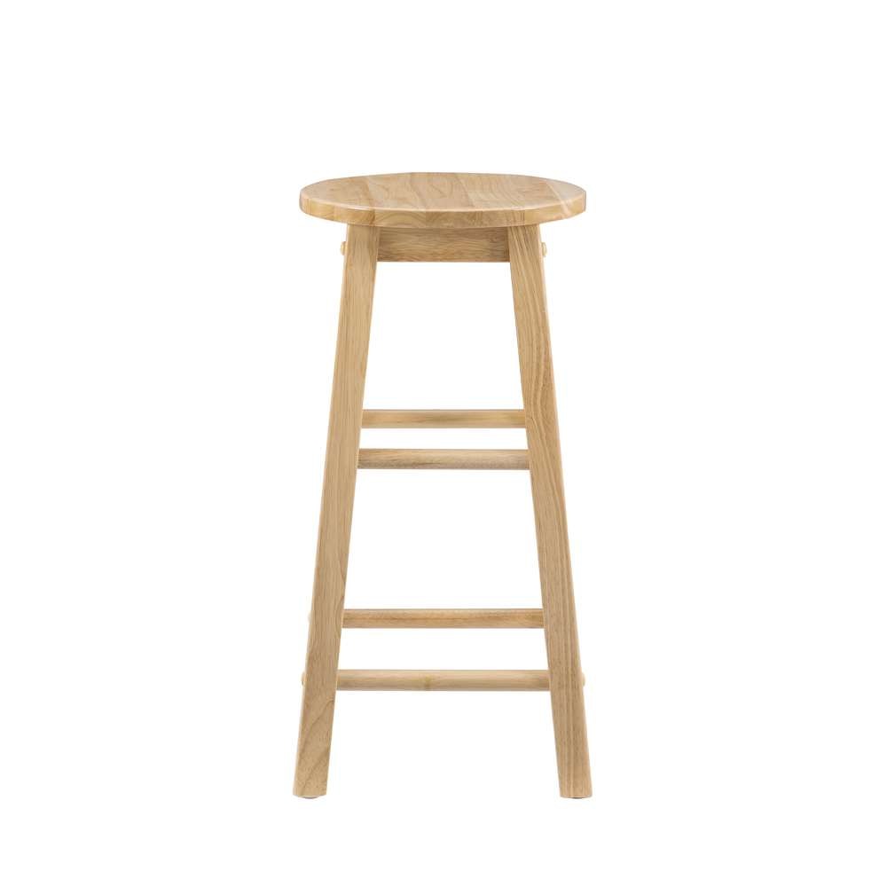 Linon Home Decor - 24 Inches Counter Stool With Round Seat - 98100NAT-01-KD veiw 2