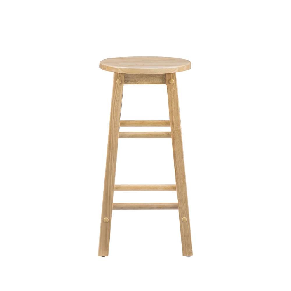 Linon Home Decor - 24 Inches Counter Stool With Round Seat - 98100NAT-01-KD veiw 3