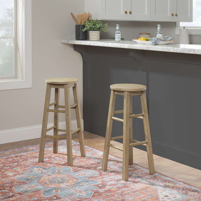 Linon Home Decor - 29 Inches Barstool Grey Wash - BS251GWASH01U veiw 5