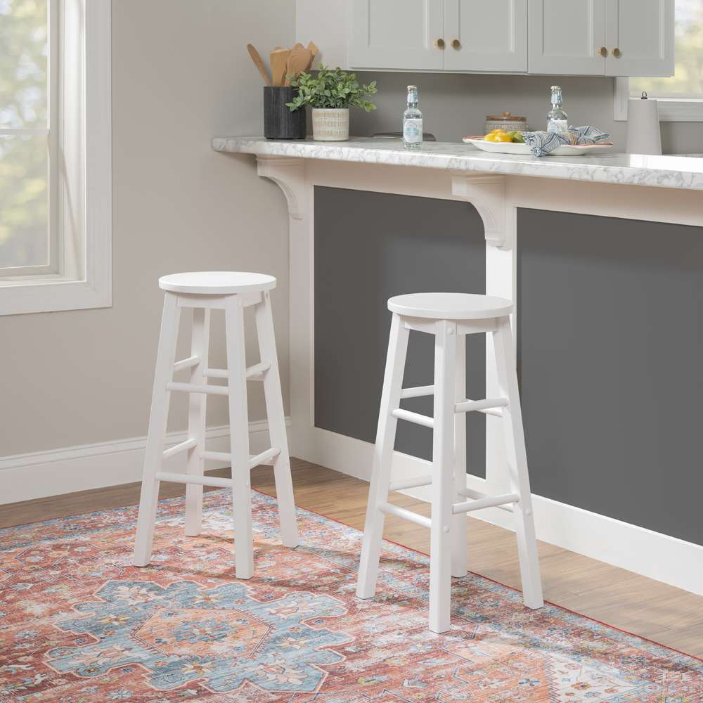 Linon Home Decor - 29 Inches Barstool White - BS251WHT01U veiw 5