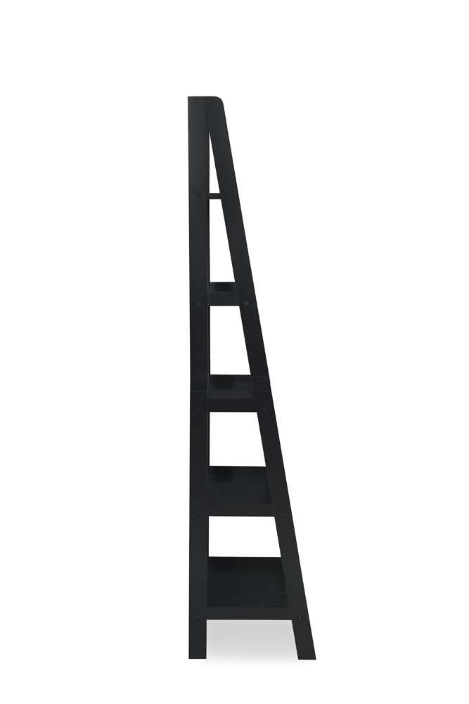 Linon Home Decor - Acadia Ladder Bookshelf, Black - BK224BLK01 veiw 3