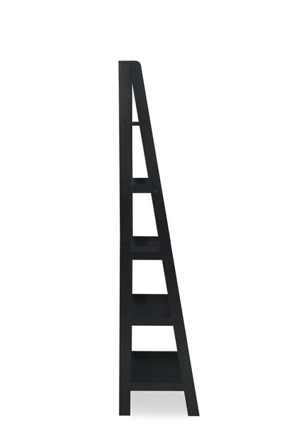 Linon Home Decor - Acadia Ladder Bookshelf, Black - BK224BLK01 veiw 3