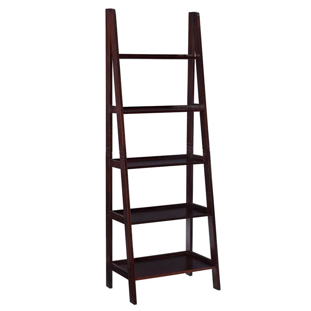 Linon Home Decor - Acadia Ladder Bookshelf, Espresso - BK225ESP01 veiw 2