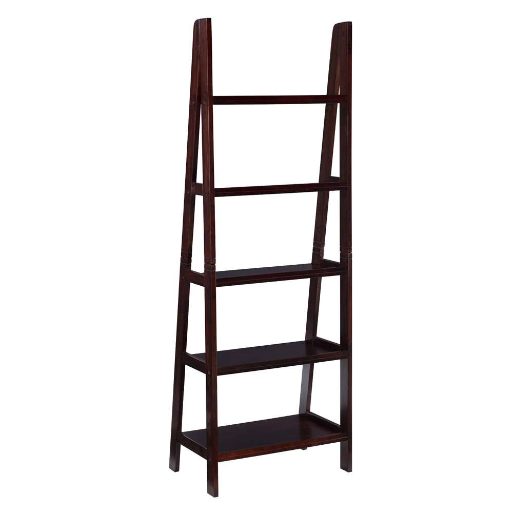 Linon Home Decor - Acadia Ladder Bookshelf, Espresso - BK225ESP01 veiw 5