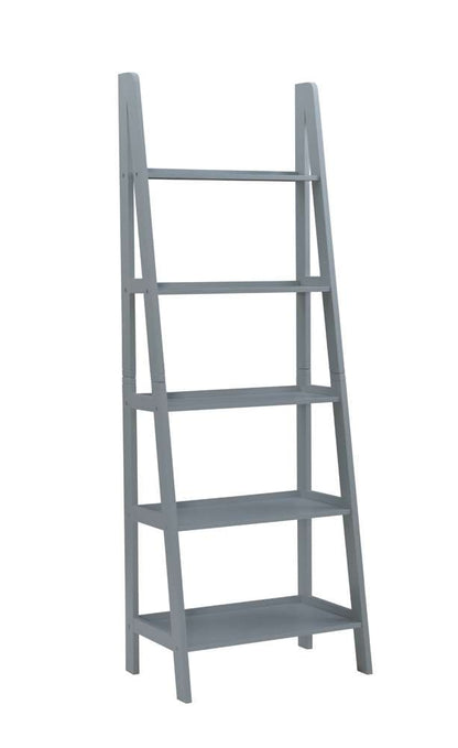 Linon Home Decor - Acadia Ladder Bookshelf, Grey  - BK222GRY01 veiw 1