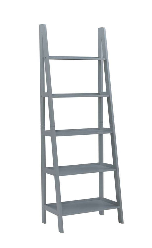 Linon Home Decor - Acadia Ladder Bookshelf, Grey  - BK222GRY01 veiw 1