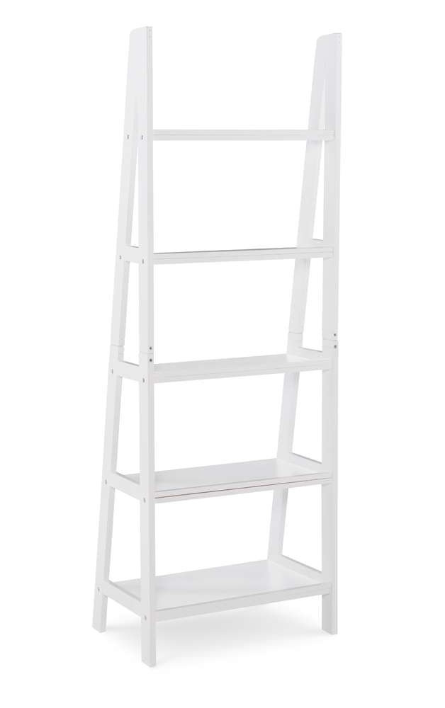Linon Home Decor - Acadia Ladder Bookshelf, White - BK223WHT01 veiw 3