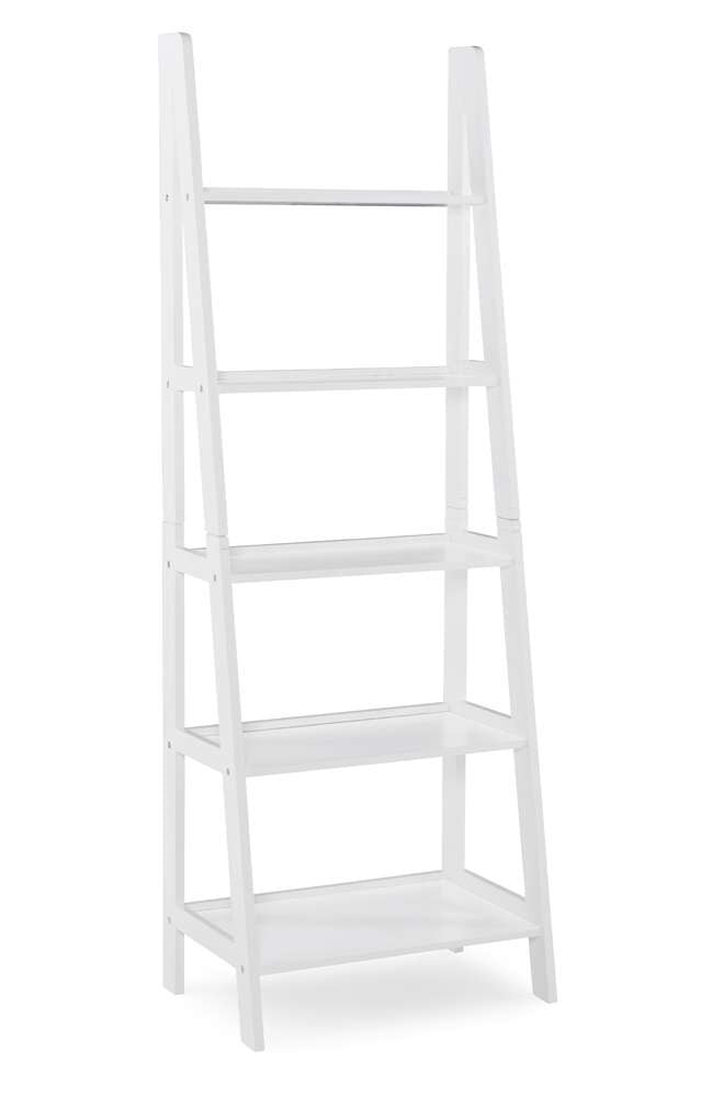 Linon Home Decor - Acadia Ladder Bookshelf, White - BK223WHT01 veiw 5