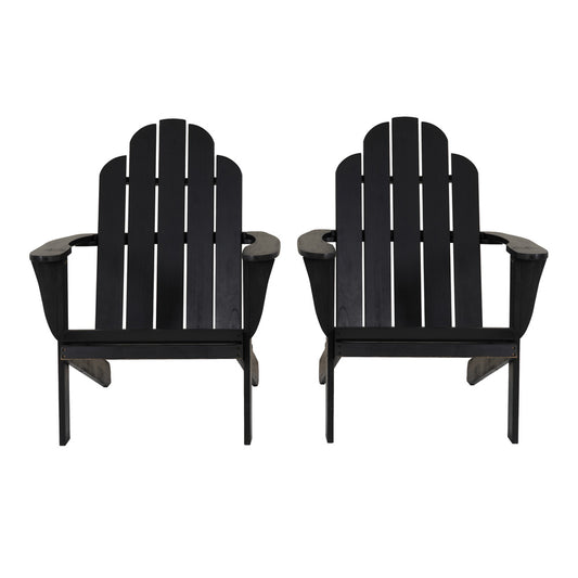 Linon Home Decor - Adirondack Black Chair Set of 2 - OD20BLK01KD2PK view 2