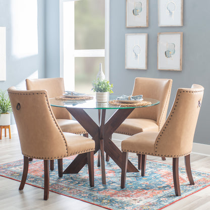 Linon Home Decor - Adler 5Pc Dining Set, Tan/Espresso - D1492TANESP5 view 10