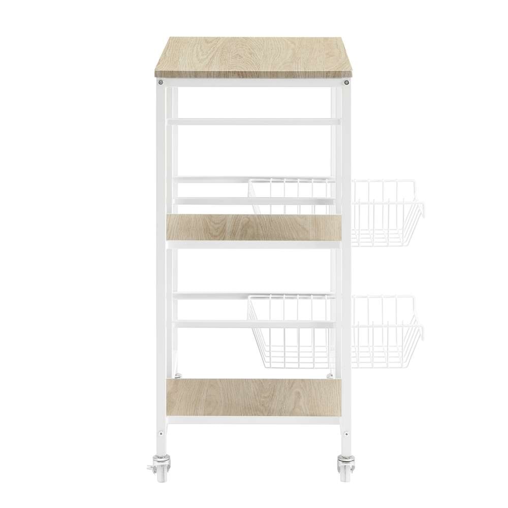 Linon Home Decor - Alicia Small Kitchen Cart White - KI112WHT01 veiw 6