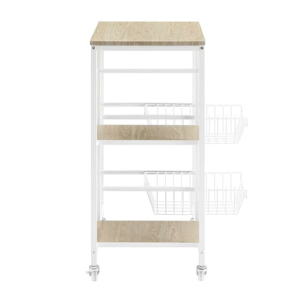Linon Home Decor - Alicia Small Kitchen Cart White - KI112WHT01 veiw 6