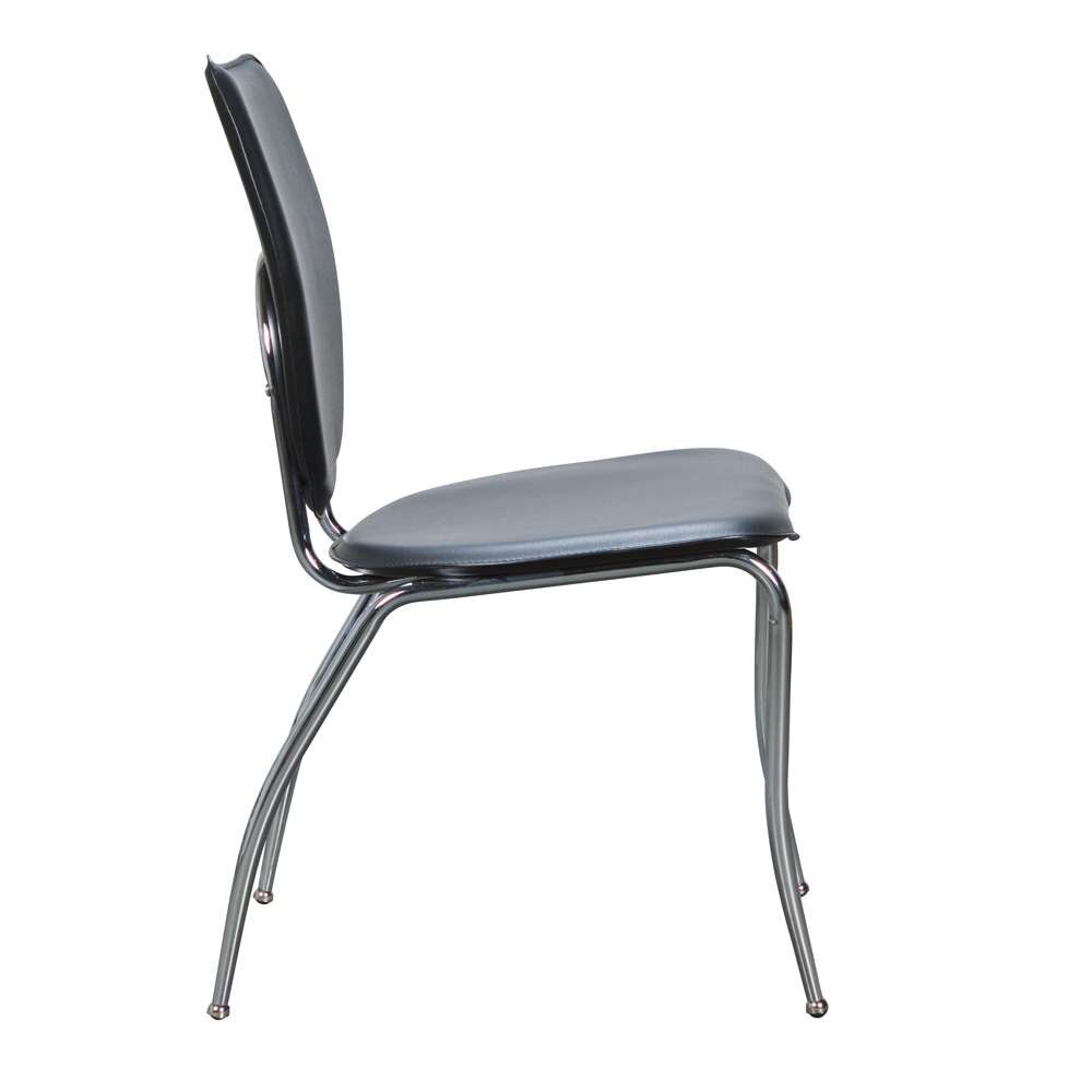 Linon Home Decor - Amice Metal Stacking Side Chair Black (Set of 2) - CH170BLK02 veiw 3