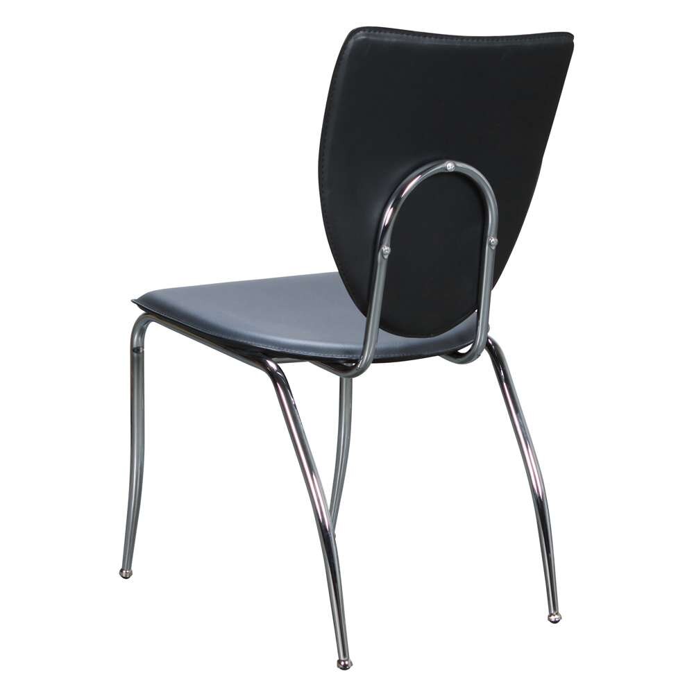 Linon Home Decor - Amice Metal Stacking Side Chair Black (Set of 2) - CH170BLK02 veiw 4