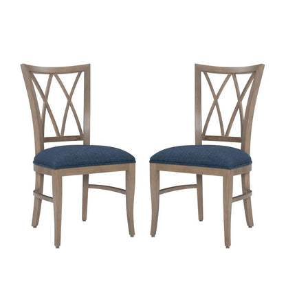 Linon Home Decor - Andes Chair Nat Blue (Set of 2) - CH284NATBLU02ASU veiw 6