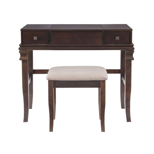 Linon Home Decor - Angela Walnut Vanity Set - 98373WAL-01-KD-U veiw 2
