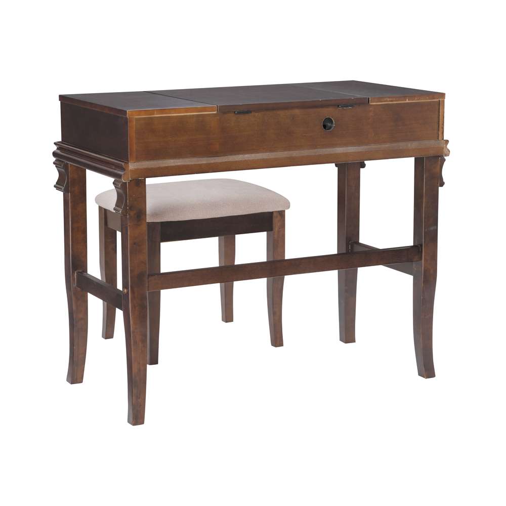 Linon Home Decor - Angela Walnut Vanity Set - 98373WAL-01-KD-U veiw 4