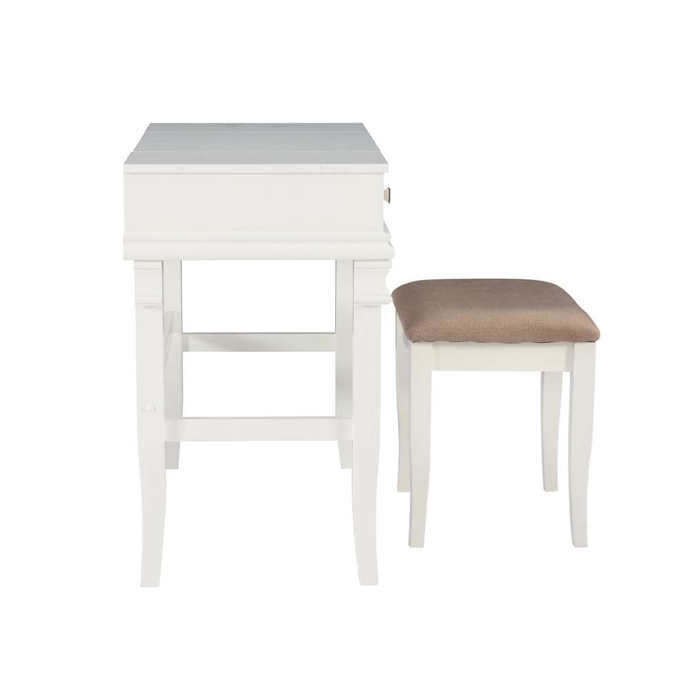 Linon Home Decor - Angela White Vanity Set - 98373WHT-01-KD-U veiw 3