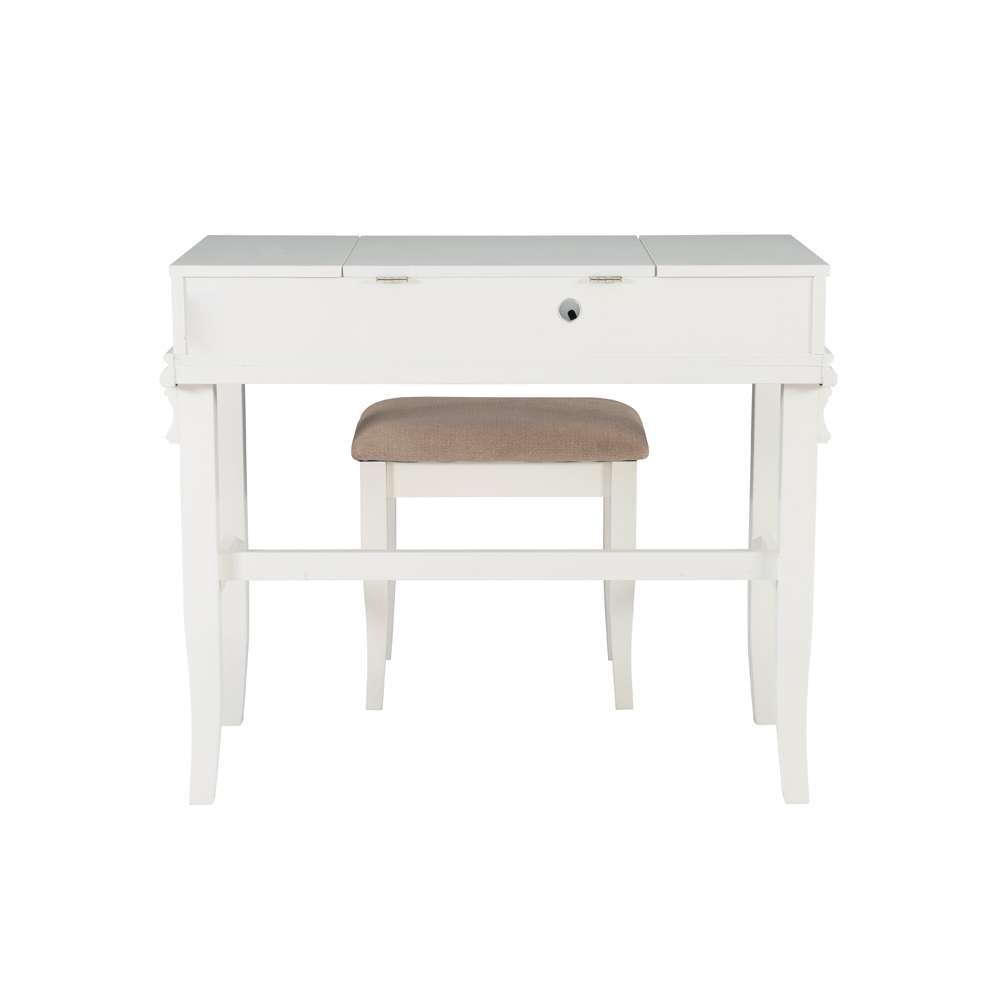 Linon Home Decor - Angela White Vanity Set - 98373WHT-01-KD-U veiw 5