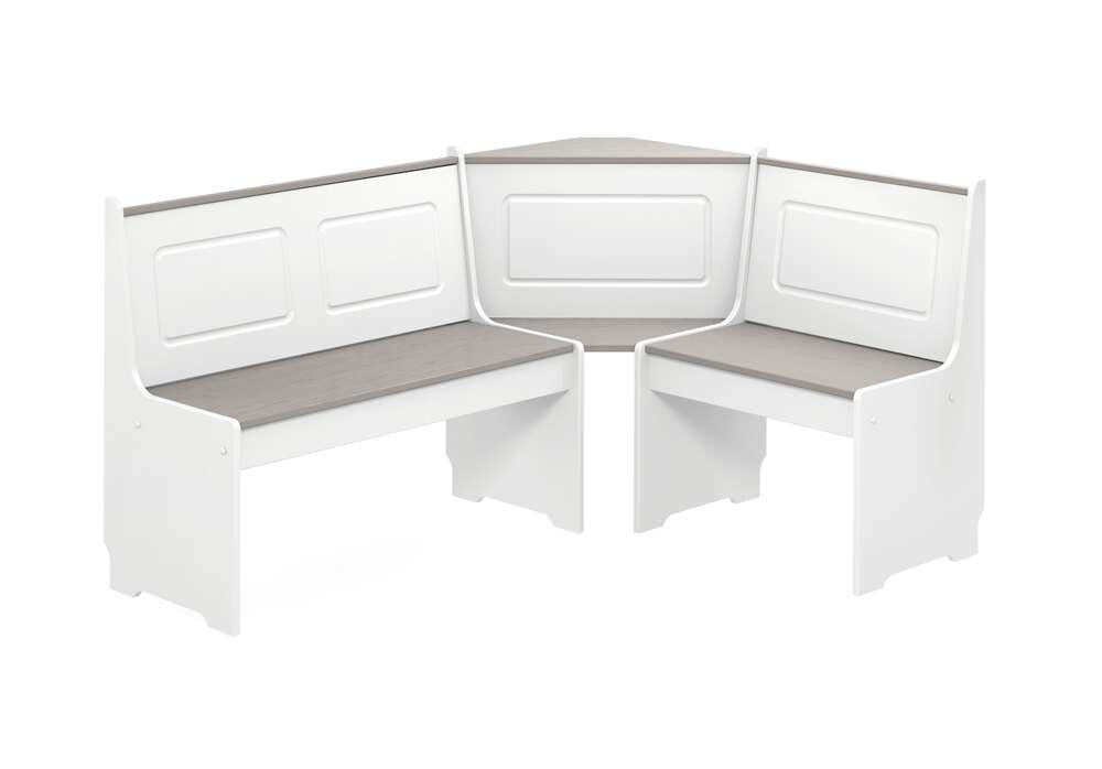 Linon Home Decor - Ardmore Nook White And Gray - K90305WHTGRYABU veiw 2