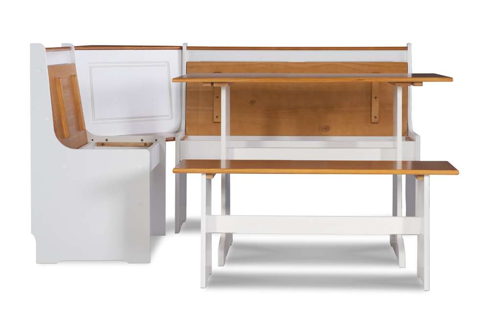 Linon Home Decor - Ardmore Nook White With Pine Accents - K90305WHT-AB-KD-U veiw 1