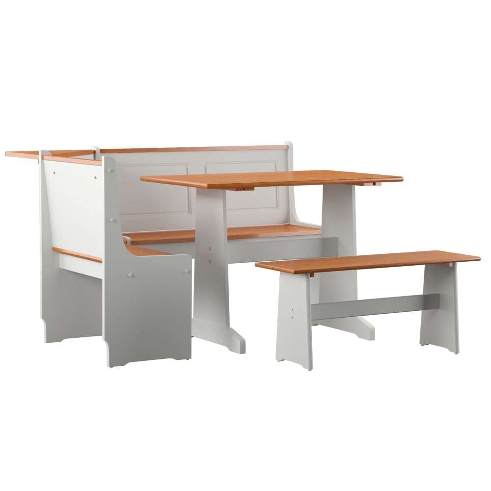 Linon Home Decor - Ardmore Nook White With Pine Accents - K90305WHT-AB-KD-U veiw 6