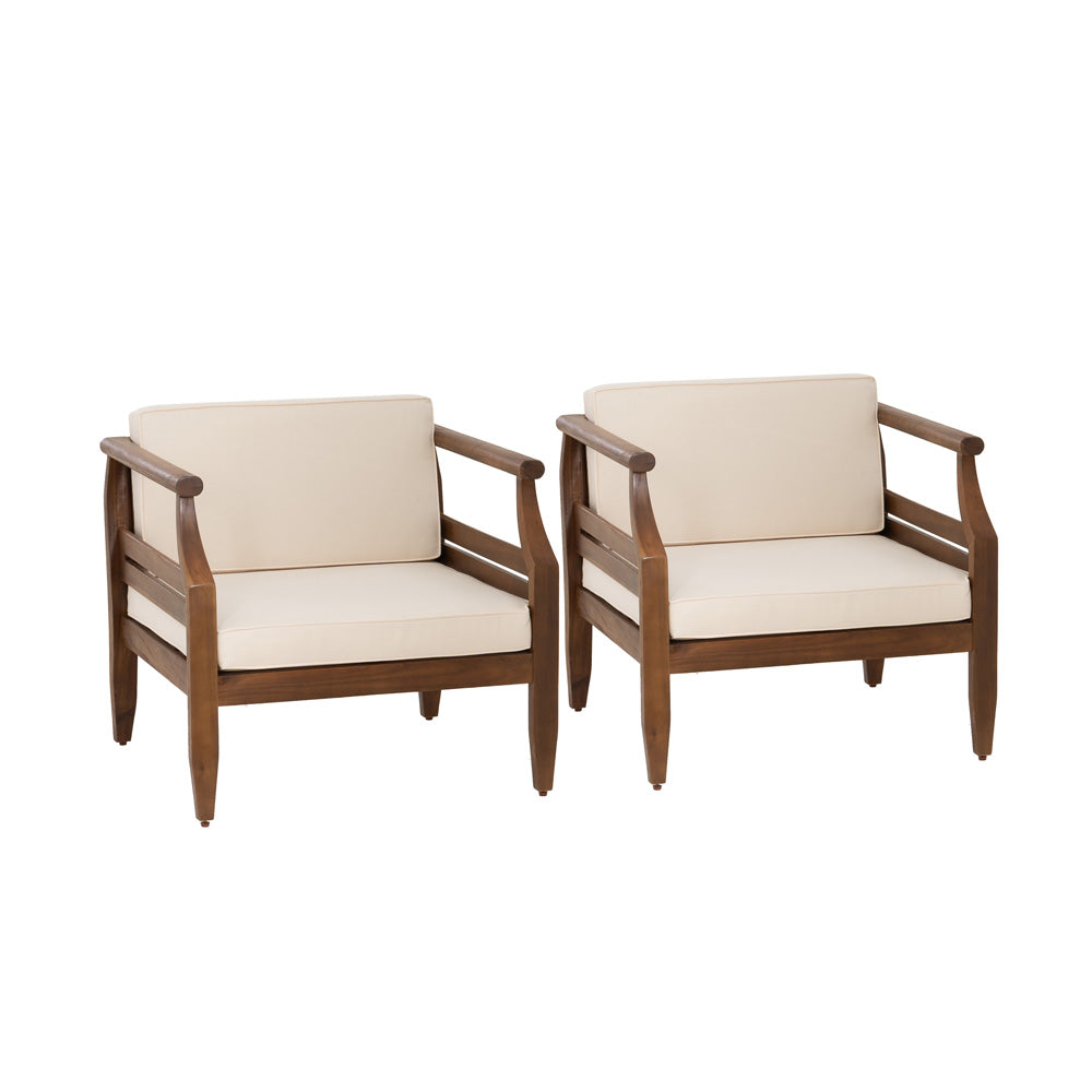 Linon Home Decor - Arlen Outdoor Club Chair, Brown (Set of 2) - ODNH15BRN2PCSET view 1