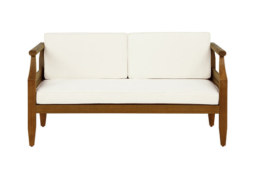 Linon Home Decor - Arlen Outdoor Loveseat and Coffee Table - ODNH15BRN02AU view 2