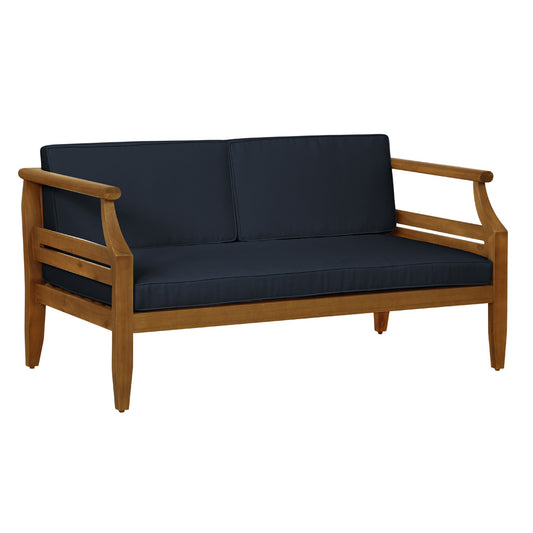 Linon Home Decor - Arlen Outdoor Navy 4PC Set Chair Loveseat Table - ODNH15BLU04ABU view 2