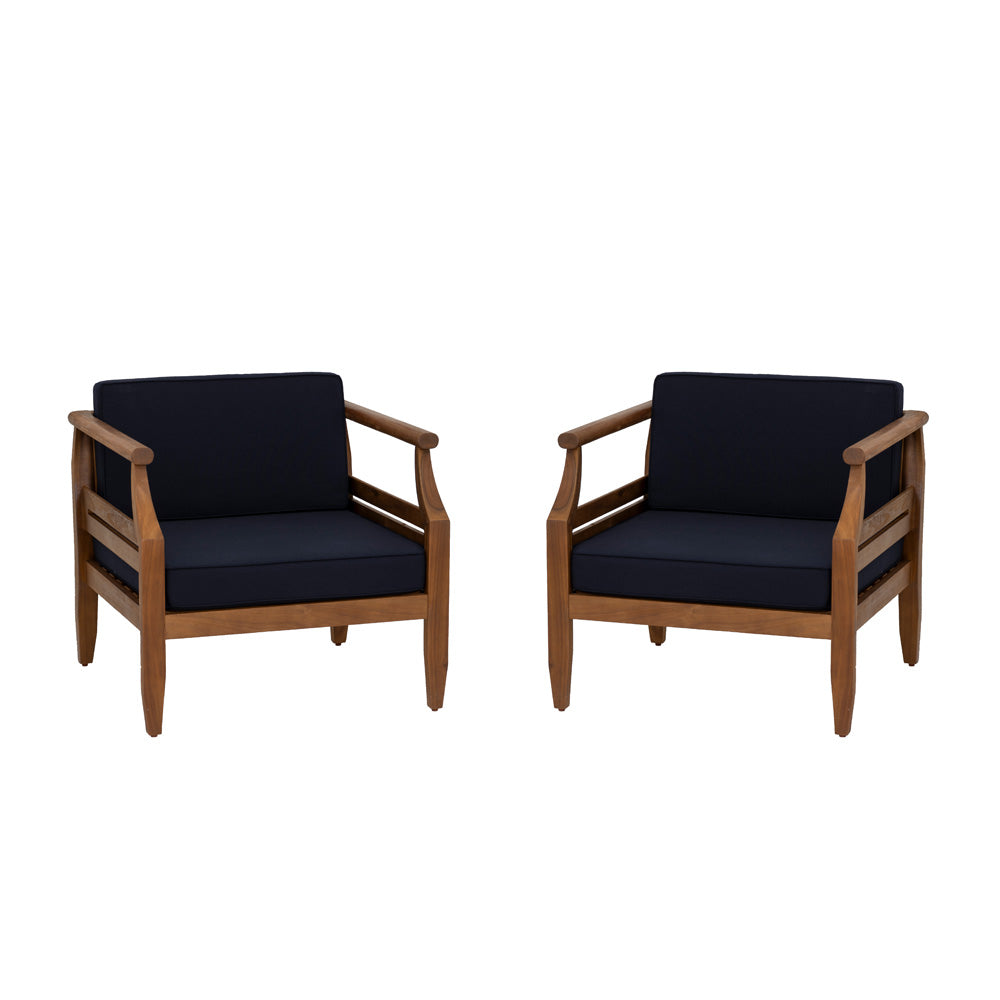 Linon Home Decor - Arlen Outdoor Navy Club Chair Set of 2 - ODNH15BLU2PCSET view 1