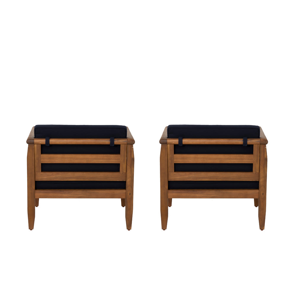 Linon Home Decor - Arlen Outdoor Navy Club Chair Set of 2 - ODNH15BLU2PCSET view 4
