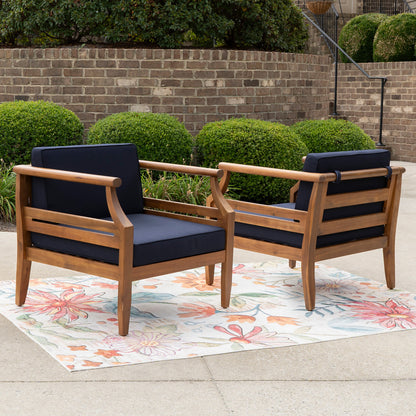 Linon Home Decor - Arlen Outdoor Navy Club Chair Set of 2 - ODNH15BLU2PCSET view 11