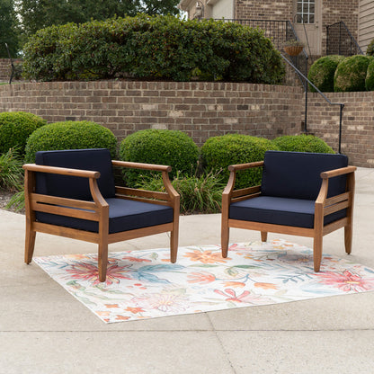 Linon Home Decor - Arlen Outdoor Navy Club Chair Set of 2 - ODNH15BLU2PCSET view 12