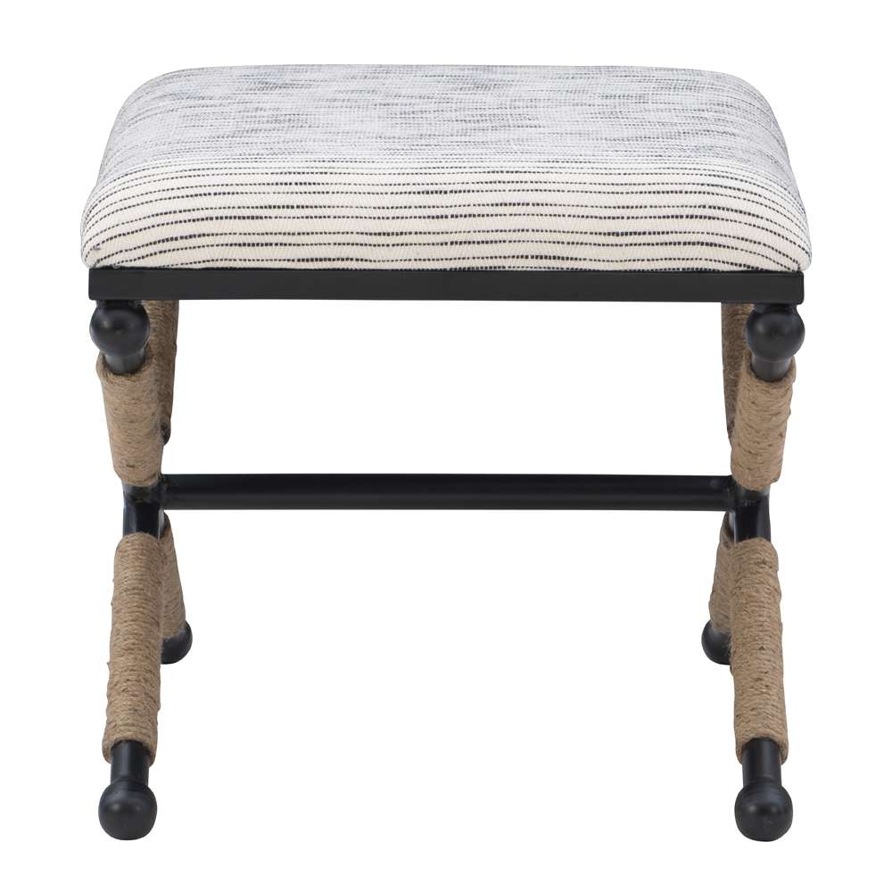 Linon Home Decor - Ashburn Campaign Accent Stool Striped - BH166STRIPE1ASU veiw 3