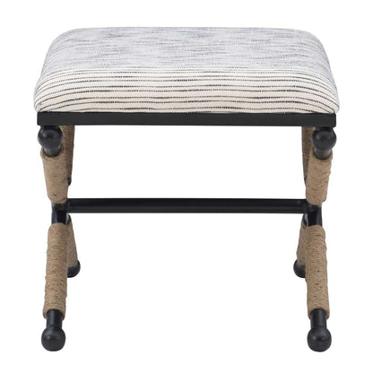 Linon Home Decor - Ashburn Campaign Accent Stool Striped - BH166STRIPE1ASU veiw 3