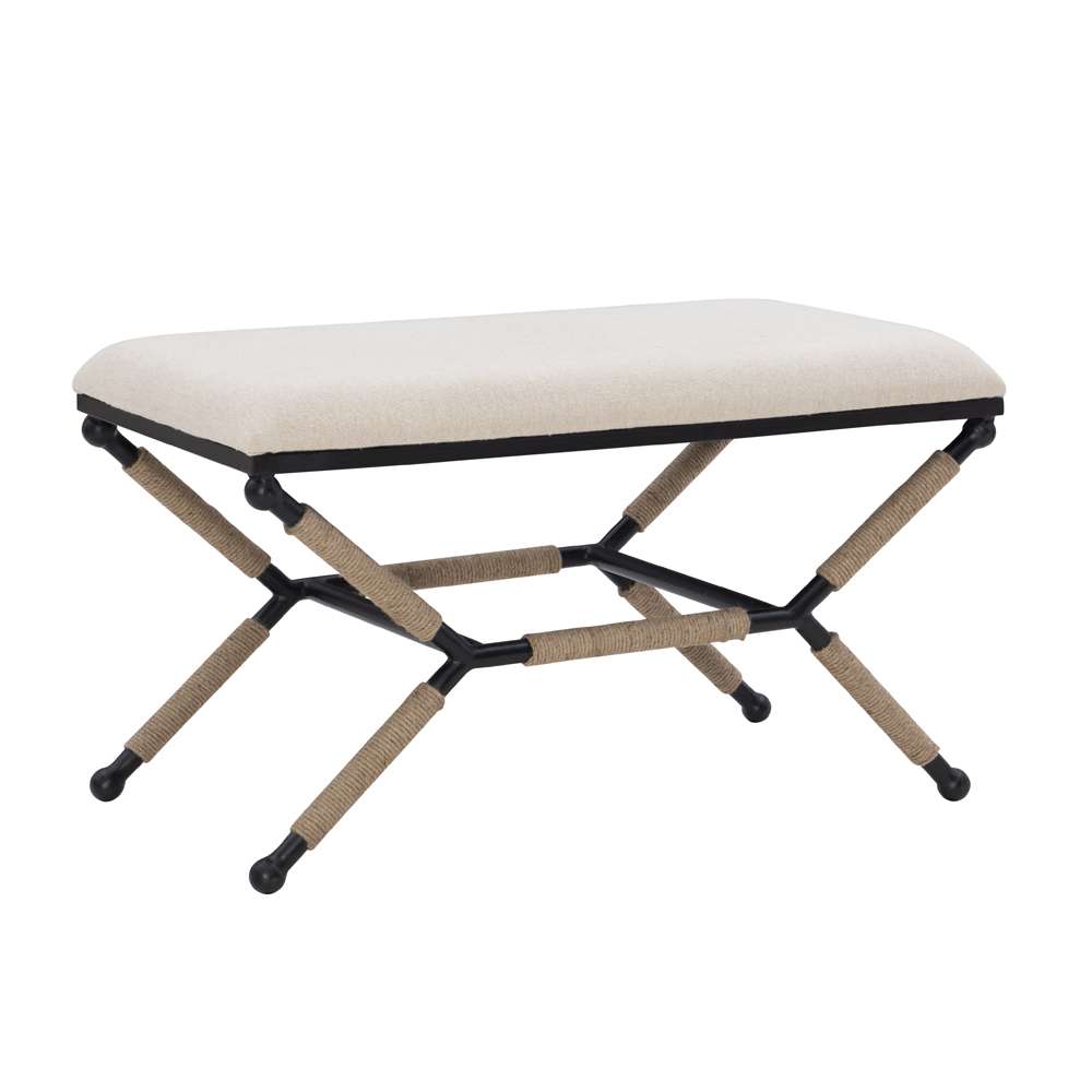 Linon Home Decor - Ashburn Campaign Bench Linen - BH202LINBEN01ASU veiw 1