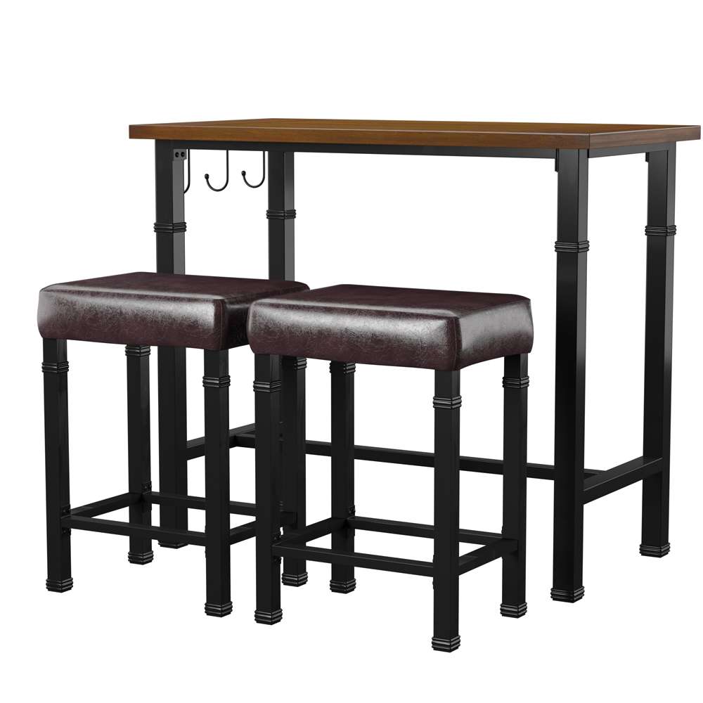 Linon Home Decor - Austin Three Piece Pub Set - 030413MTL01U veiw 1